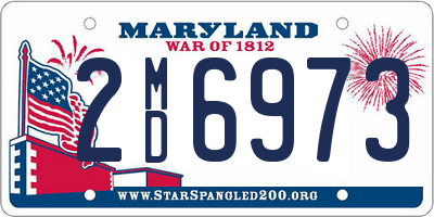 MD license plate 2MD6973