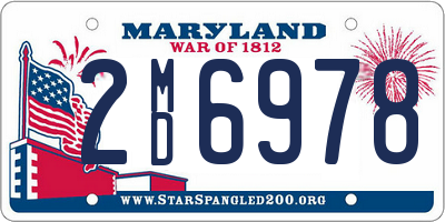 MD license plate 2MD6978