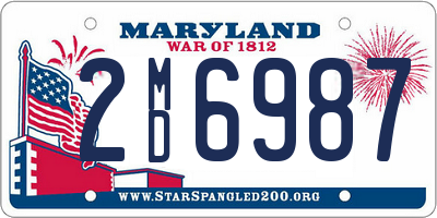 MD license plate 2MD6987