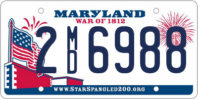 MD license plate 2MD6988