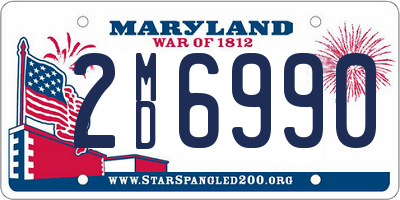 MD license plate 2MD6990