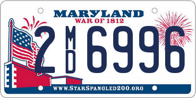 MD license plate 2MD6996