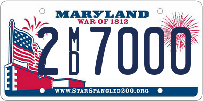 MD license plate 2MD7000