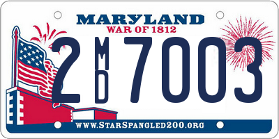 MD license plate 2MD7003