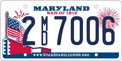 MD license plate 2MD7006