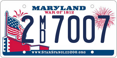 MD license plate 2MD7007