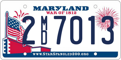 MD license plate 2MD7013