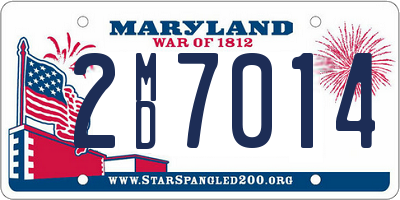 MD license plate 2MD7014