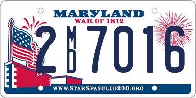 MD license plate 2MD7016