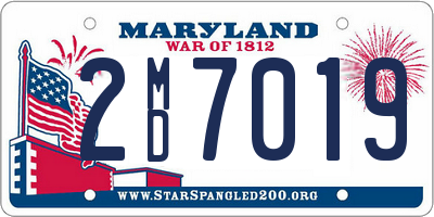 MD license plate 2MD7019