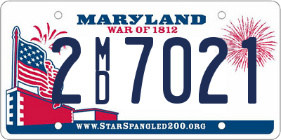 MD license plate 2MD7021