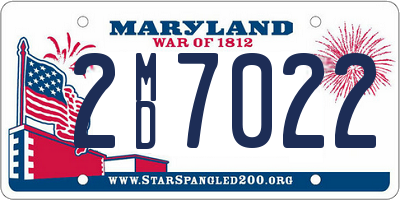 MD license plate 2MD7022