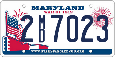 MD license plate 2MD7023