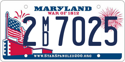 MD license plate 2MD7025