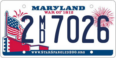 MD license plate 2MD7026