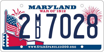 MD license plate 2MD7028