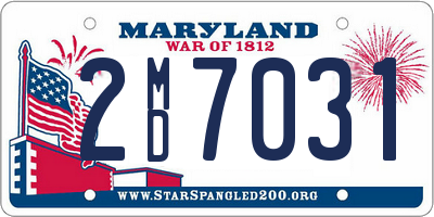 MD license plate 2MD7031