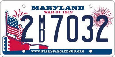 MD license plate 2MD7032