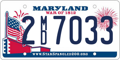 MD license plate 2MD7033