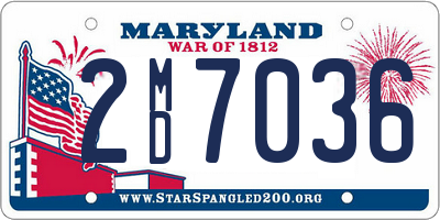 MD license plate 2MD7036