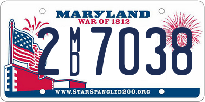 MD license plate 2MD7038