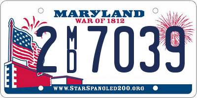 MD license plate 2MD7039