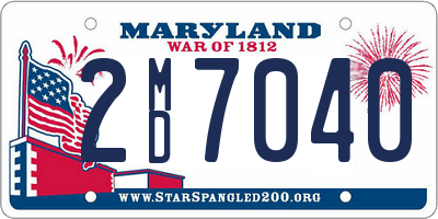 MD license plate 2MD7040