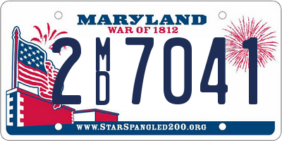 MD license plate 2MD7041