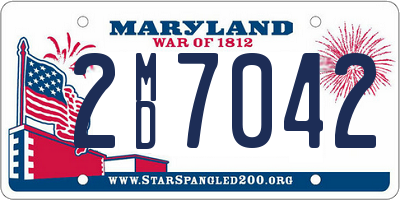 MD license plate 2MD7042