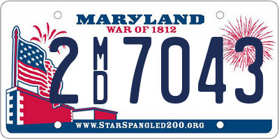 MD license plate 2MD7043