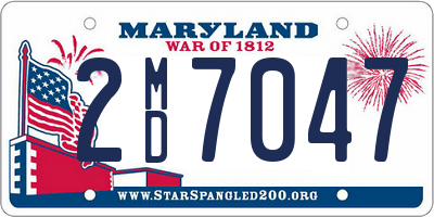 MD license plate 2MD7047