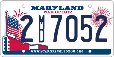 MD license plate 2MD7052