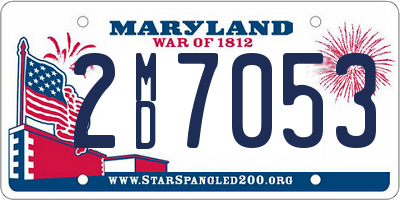 MD license plate 2MD7053