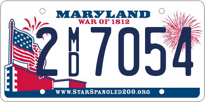 MD license plate 2MD7054