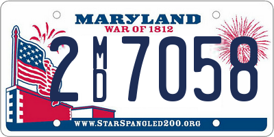 MD license plate 2MD7058