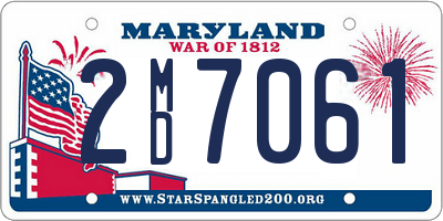 MD license plate 2MD7061