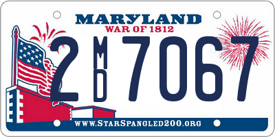 MD license plate 2MD7067