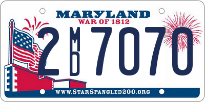 MD license plate 2MD7070