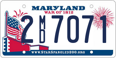 MD license plate 2MD7071