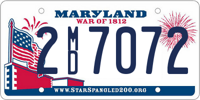 MD license plate 2MD7072