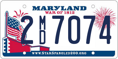 MD license plate 2MD7074