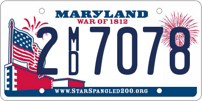 MD license plate 2MD7078