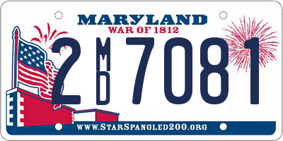 MD license plate 2MD7081