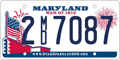 MD license plate 2MD7087