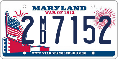 MD license plate 2MD7152