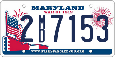 MD license plate 2MD7153