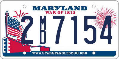 MD license plate 2MD7154