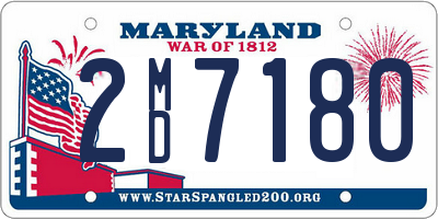 MD license plate 2MD7180