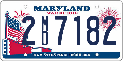 MD license plate 2MD7182