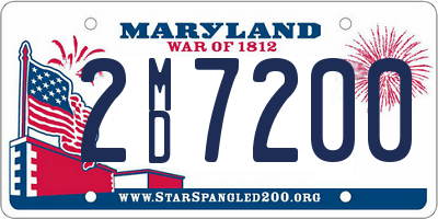 MD license plate 2MD7200